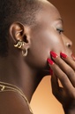 Gold Bloop Moon Earrings Size 2