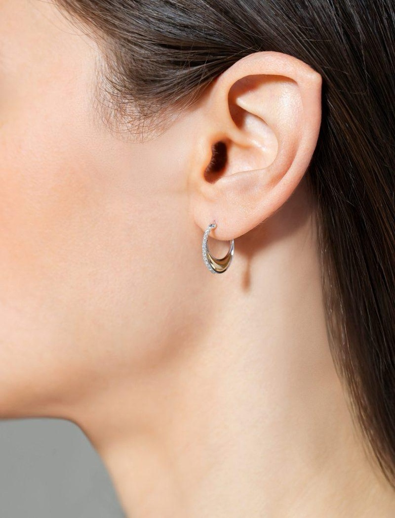 Gold Bloop Moon Earrings Size 2