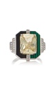 LUNA LUCE SOLVERDE MALACHITE YELLOW TOPAZ RING