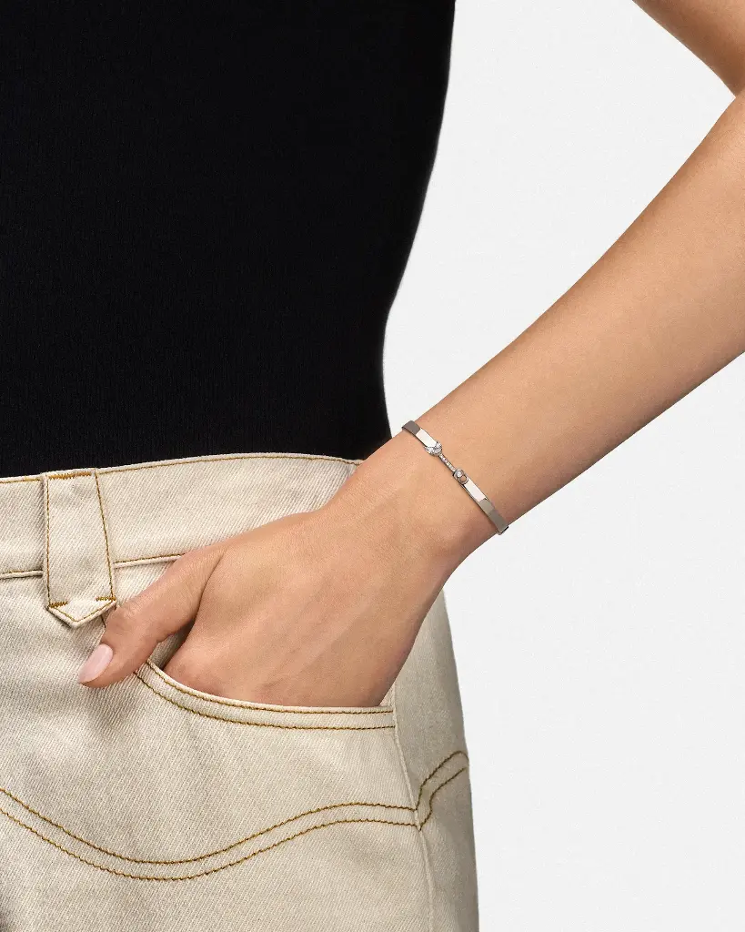 Cocktail Time Mood Bangle In White Gold