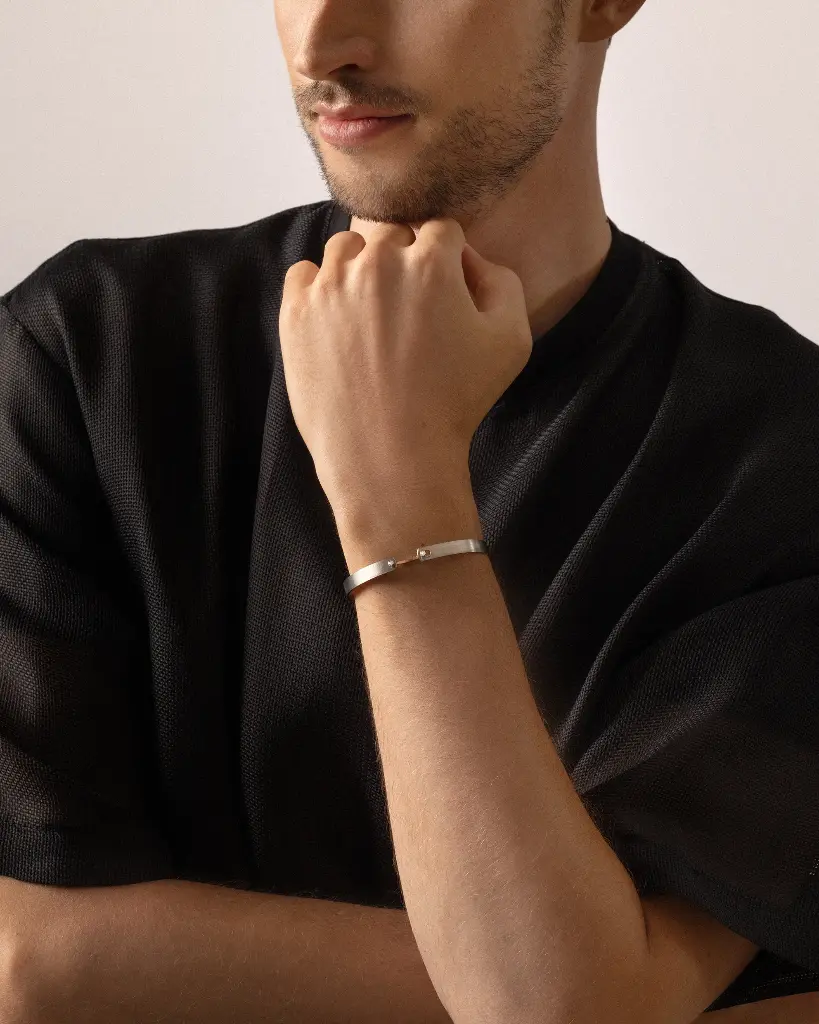 Paris From The Sky Gm Mood Bangle In Rose Gold