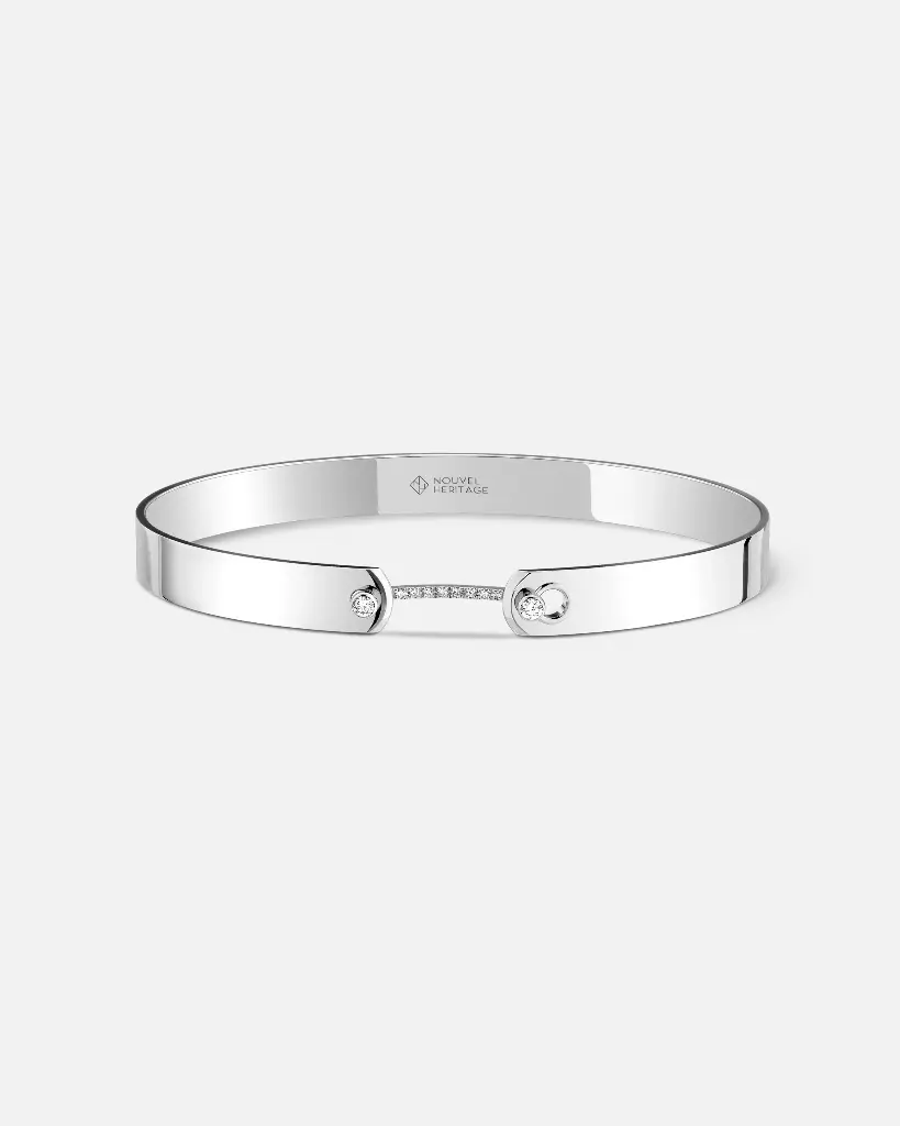 Business Meeting Gm Mood Bangle In White Gold