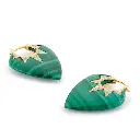 Classic Guitar Pick Earrings - Malachite 