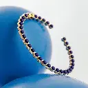 Cobalt Navy Enamel Bangle - Small