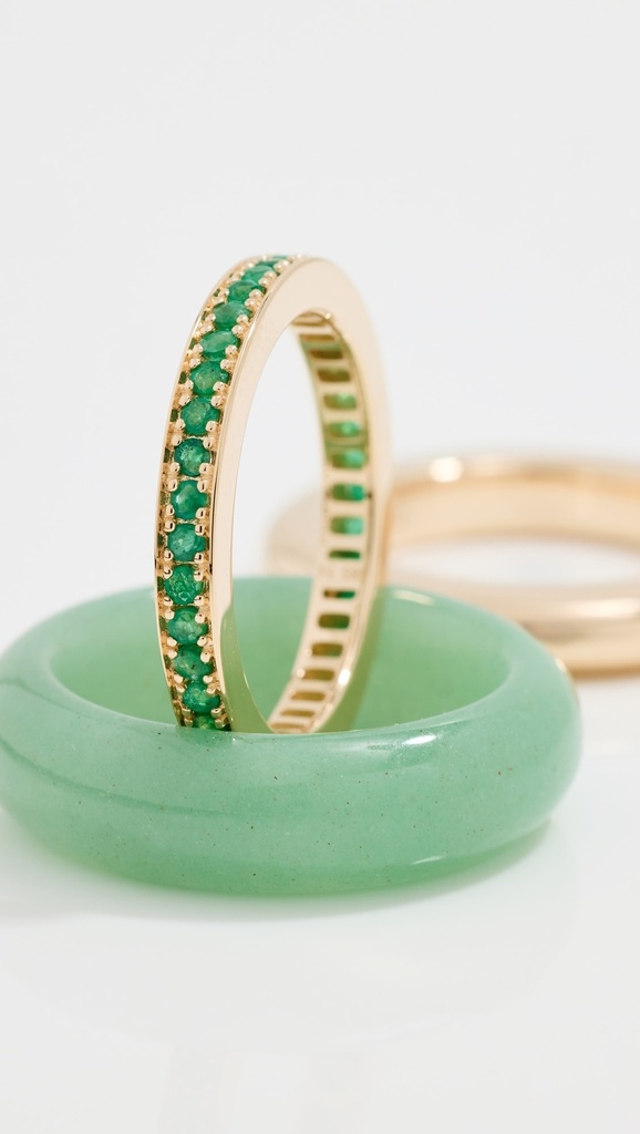 Luminous Gem Stack Emerald Rings