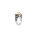 Ring Ball Ball Pave Black Gold 