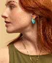 Classic Guitar Pick Earrings - Turquoise