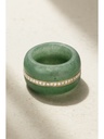 Stone Lining Cocktail Ring - Green Aventurine 