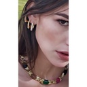 Earring Nano Grace Gold Emeralds
