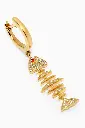 Wishbone Hoop Drop Single Earring in 18kt Yellow Gold