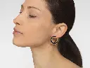 Crescent Earrings- Emeralds