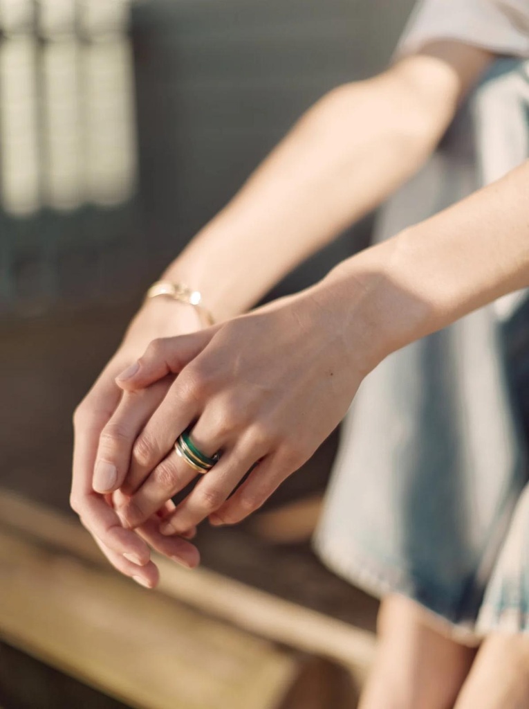 Essential Gem Stacking Ring - Green Aventurine