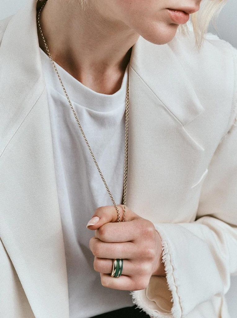 Essential Gem Stacking Ring - Green Aventurine
