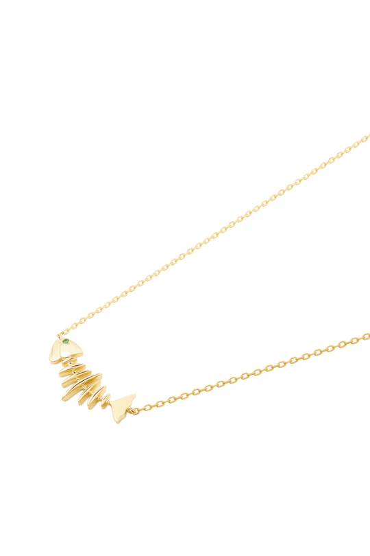 Baby Wishbone Side Necklace
