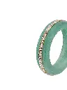 Stone Linings Ring - Green Aventurine with White Diamonds