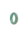 Stone Linings Ring - Green Aventurine with White Diamonds
