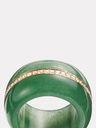 Stone Lining Cocktail Ring - Green Aventurine 