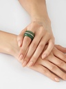 Stone Lining Cocktail Ring - Green Aventurine 