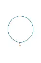 Beaded Wishbone Necklace - Turquoise Beads