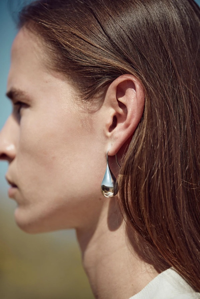 LARGE DROP EARRINGS - SILVER