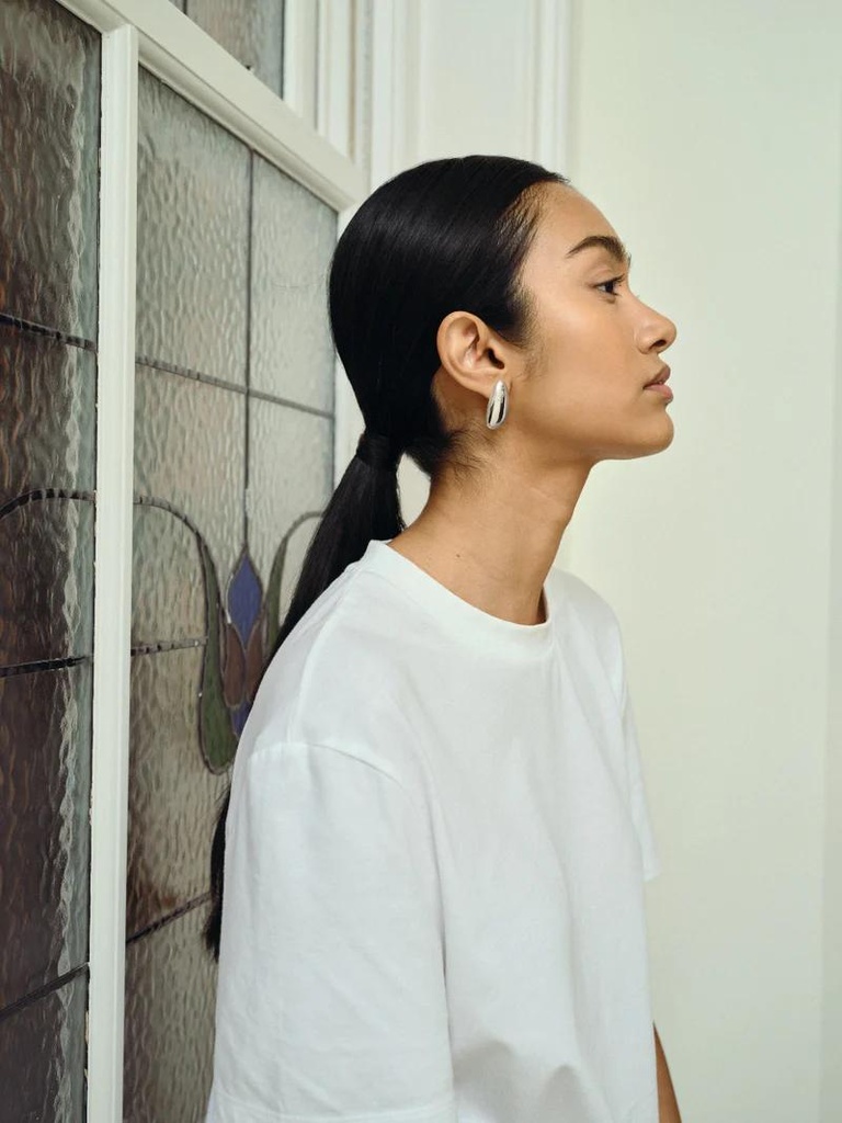 Sculptural Earrings Silver