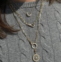 Mini White Diamonds Crescent Necklace