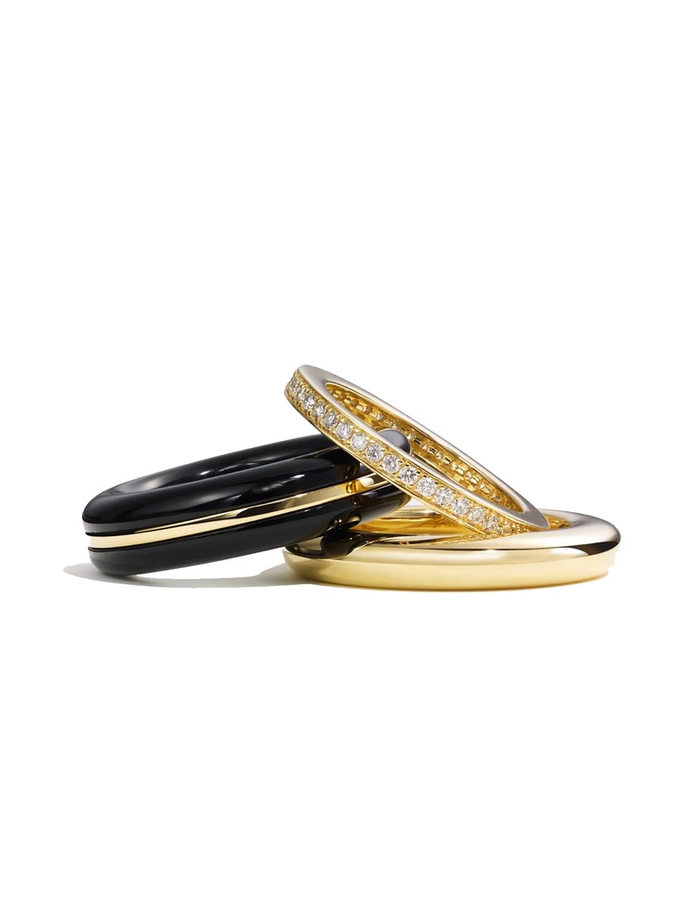 Classic Ring Stack - Black Onyx