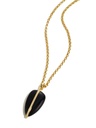Large Diamond Pebble Pendant In Black Onyx
