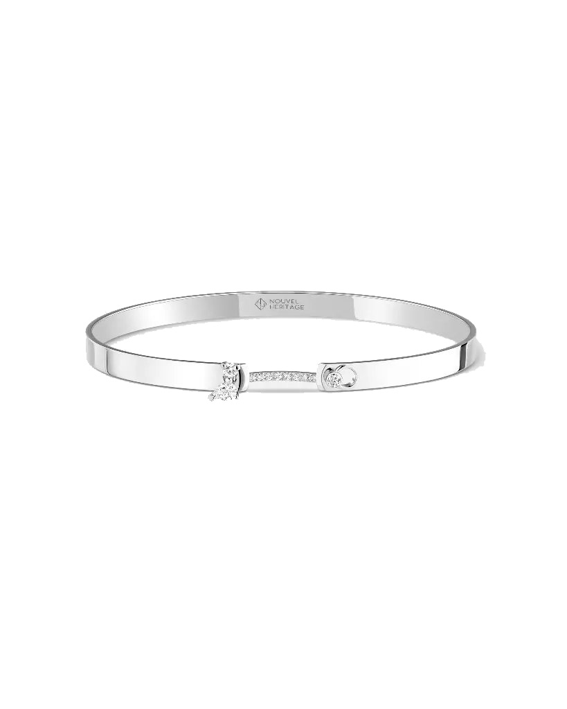 Cocktail Time Mood Bangle In White Gold