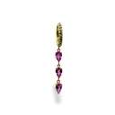 Pink Sapphire Droplets Hoop