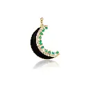 Crescent Moon Inlay Pendant - Onyx
