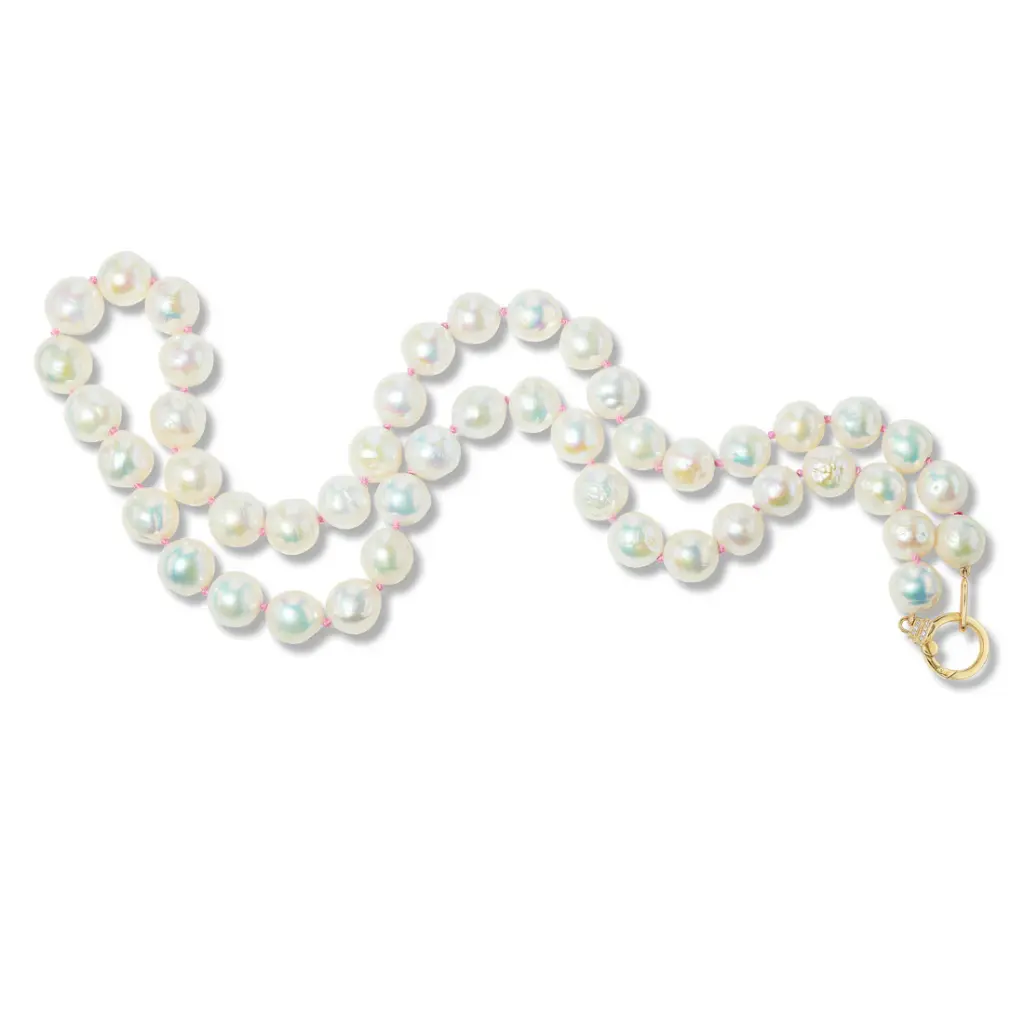 Pearl Beaded Necklace - Pink