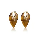 Classic Guitar Pick Earrings - Tiger's Eye