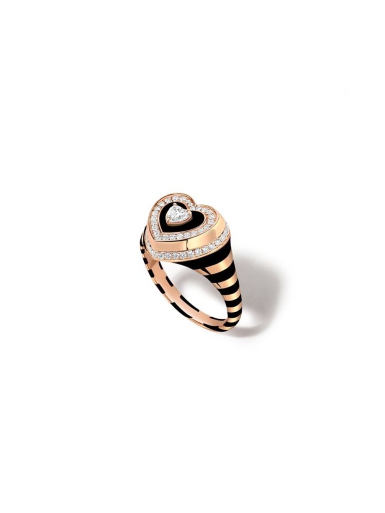 Utama Jet Black Ring - Rose Gold