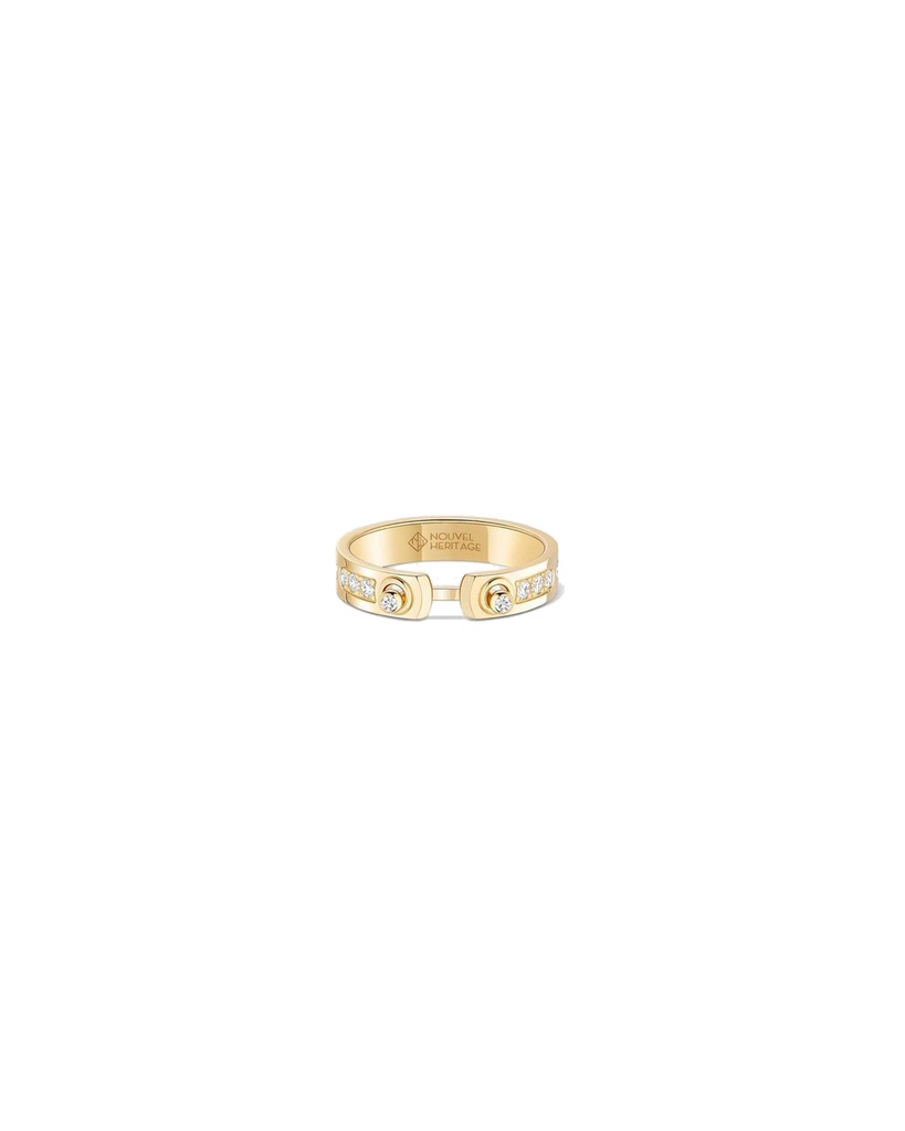 Tuxedo Mood Ring In Yellow Gold