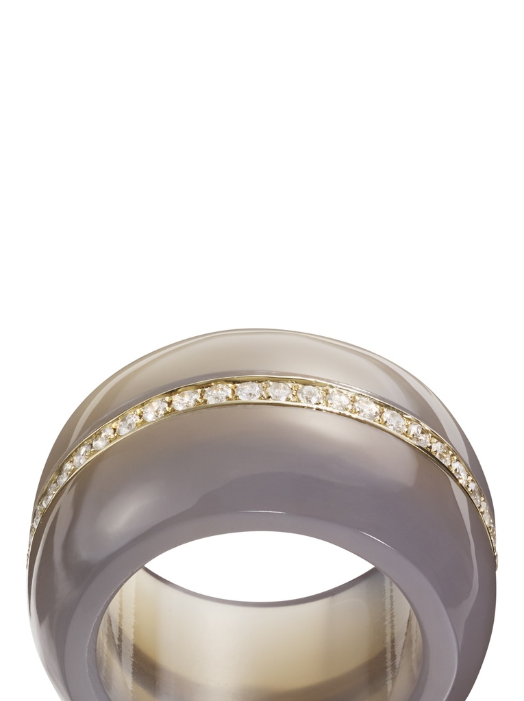 Stone Linings Light Grey Cocktail Ring