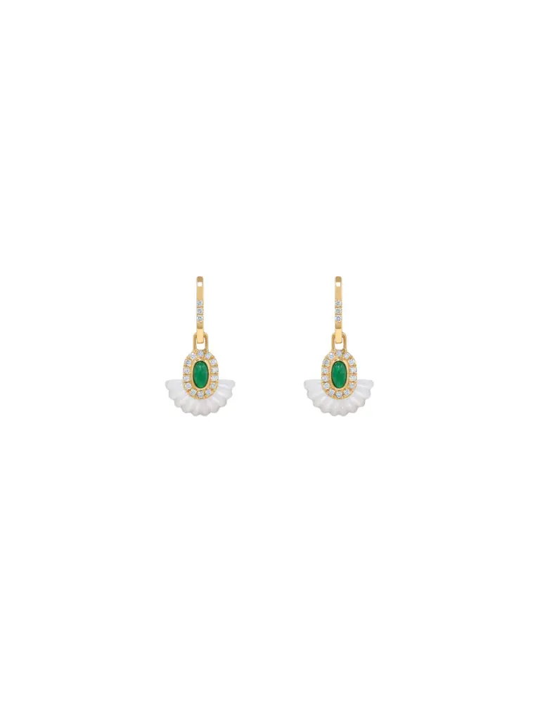 Alara Snowdrop Pendant Drop Earrings