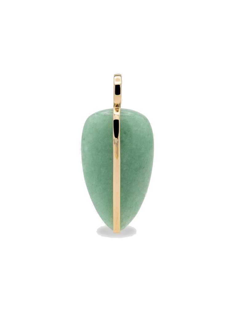 Large Pebble Pendant In Green Aventurine