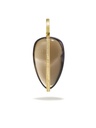 Large Diamond Pebble Pendant In Smokey Quartz