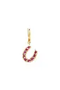 Luck Horse Shoe Earring - Ruby