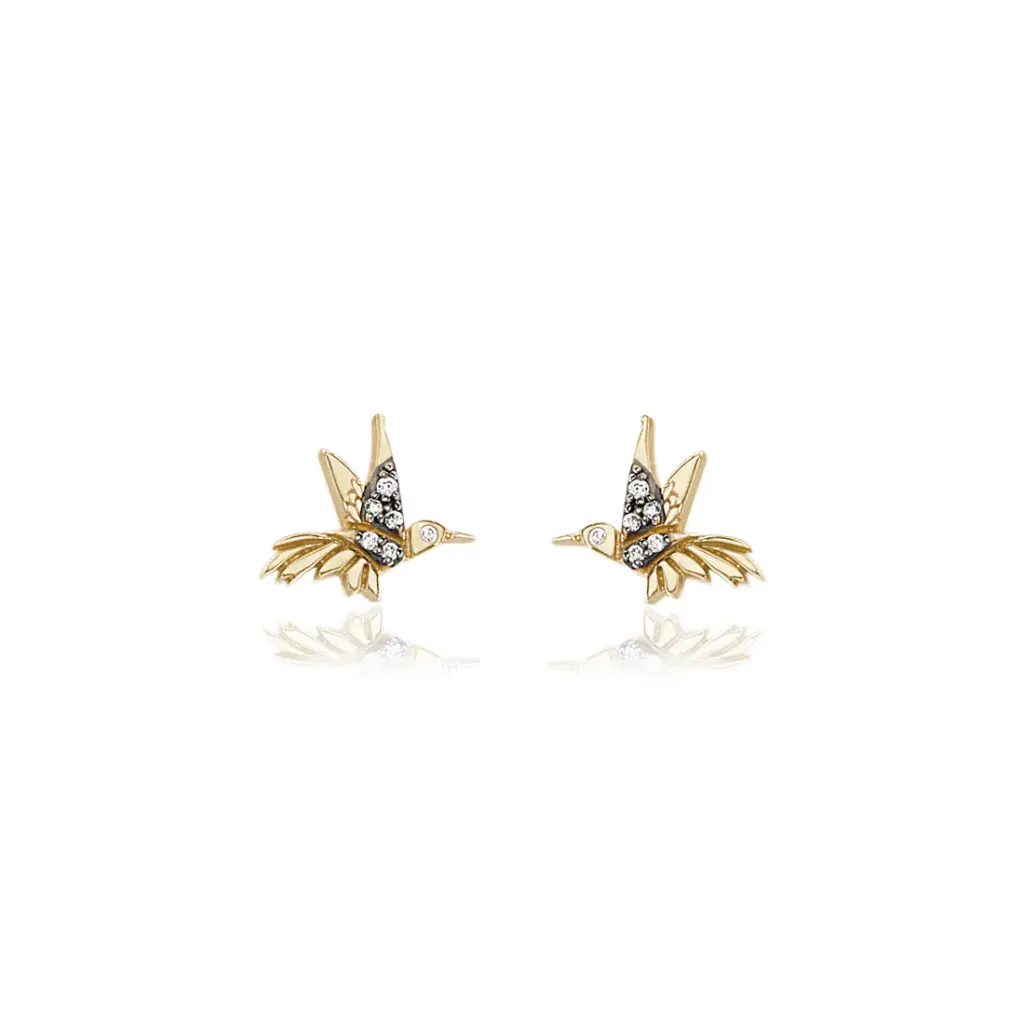  Hummingbird Motif Studs