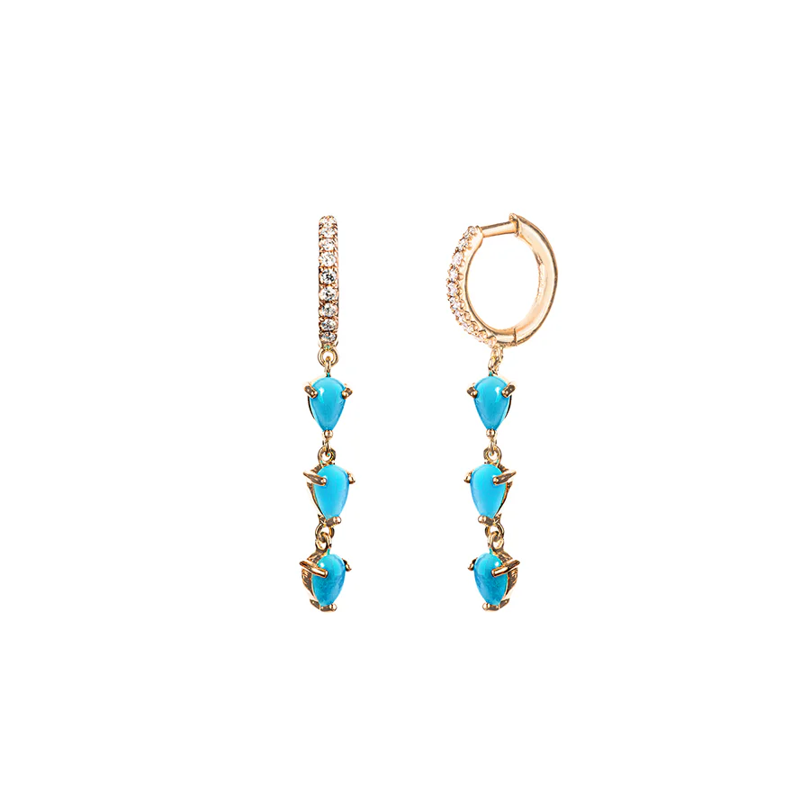 Turquoise Droplets Hoop