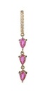 Pink Sapphire Droplets Hoop