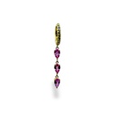 Pink Sapphire Droplets Hoop