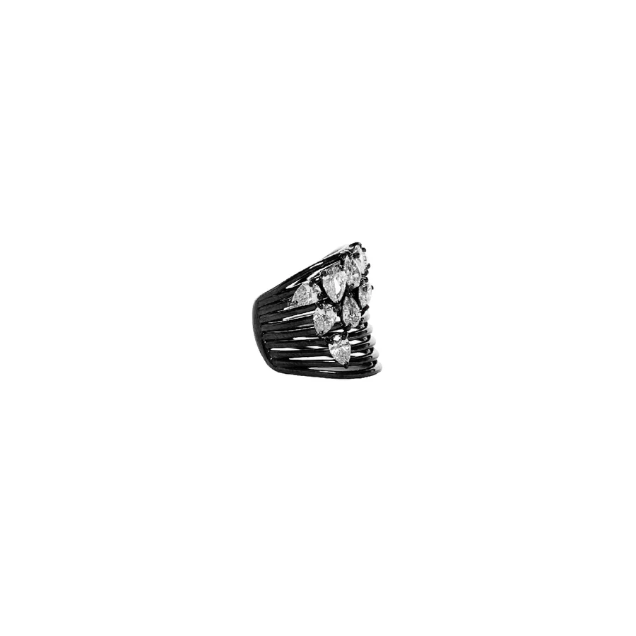 Diamonds Cluster Pears Earcuff
