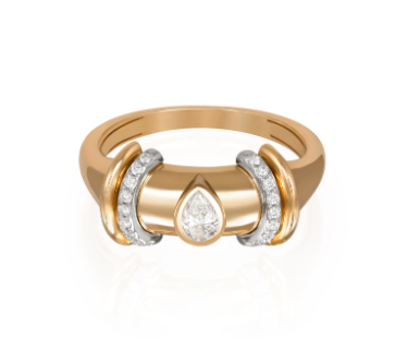 Warrior Diamond Drop Ring