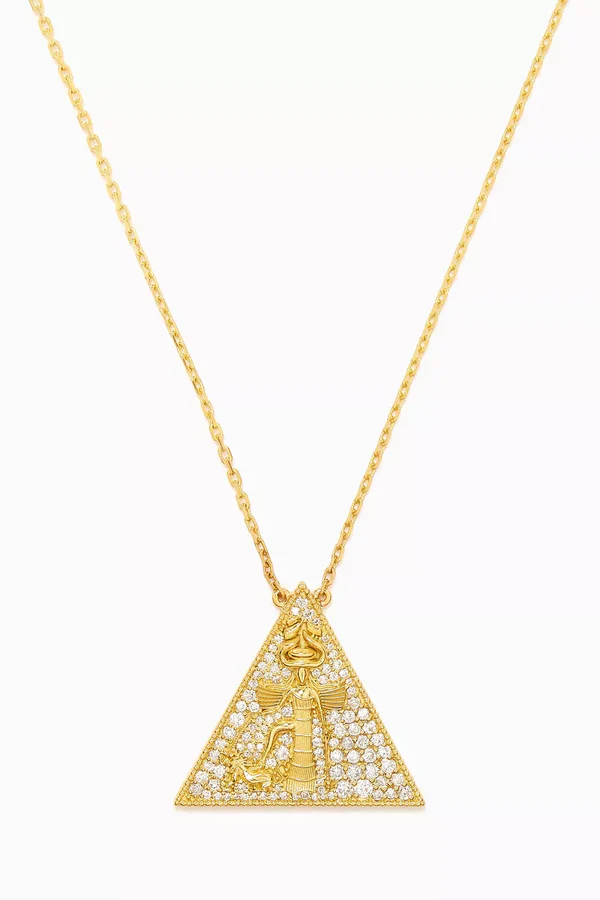 Small Diamond Ishtar Necklace - Yellow Gold