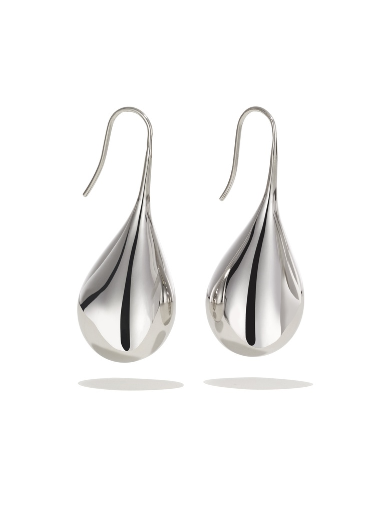 Large Drope Earrings- Silver
