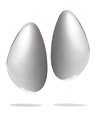 Large Sculptural Earrings Silver