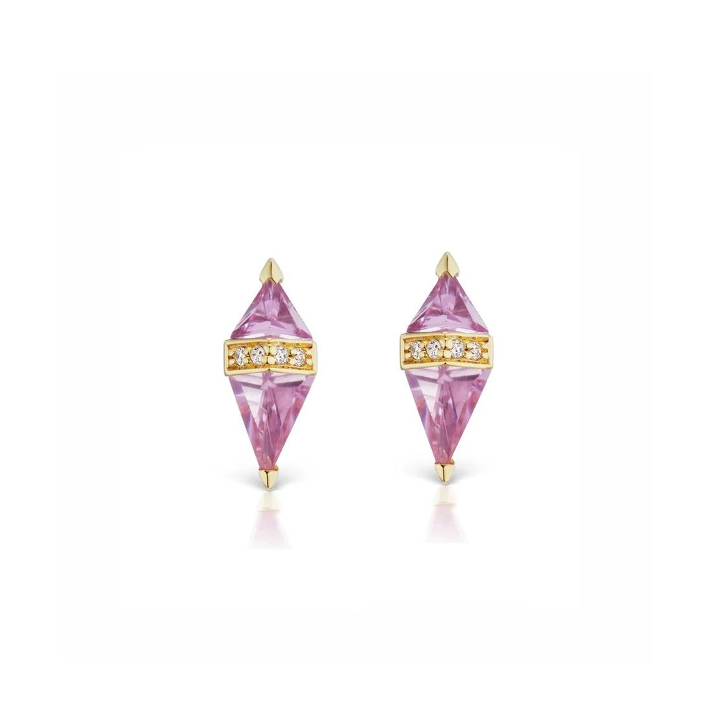 Pietra Studs - Pink Sapphire